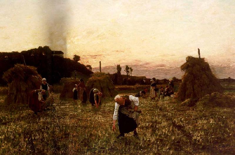 Jules Breton Dleaners at Sunset Spain oil painting art